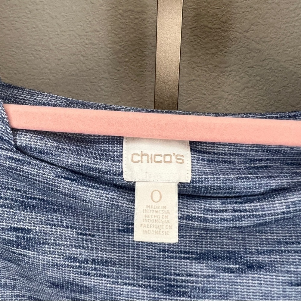 Chico’s Blouse Top Shirt Cold Shoulder Summer Size Small 0 - Picture 3 of 6